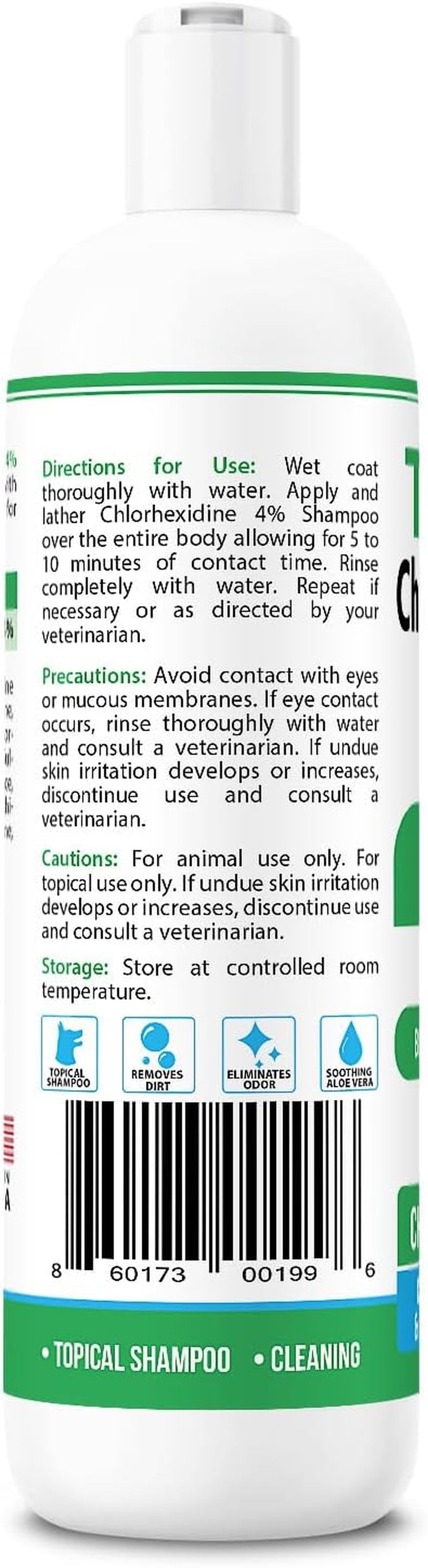 Truseb Topical Chlorhexidine 4% Shampoo for Dogs, Cats, and Horses with Plum/Blueberry Scent - 12 Oz - Made in U.S.A (Chlorhexidine 4% Shampoo, 12 Oz)