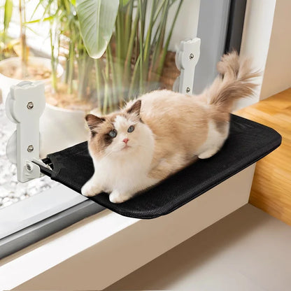 Cat Window Perch, Sturdy Foldable Cat Hammock Window Seat, Cordless Resting Pet Bed Indoor