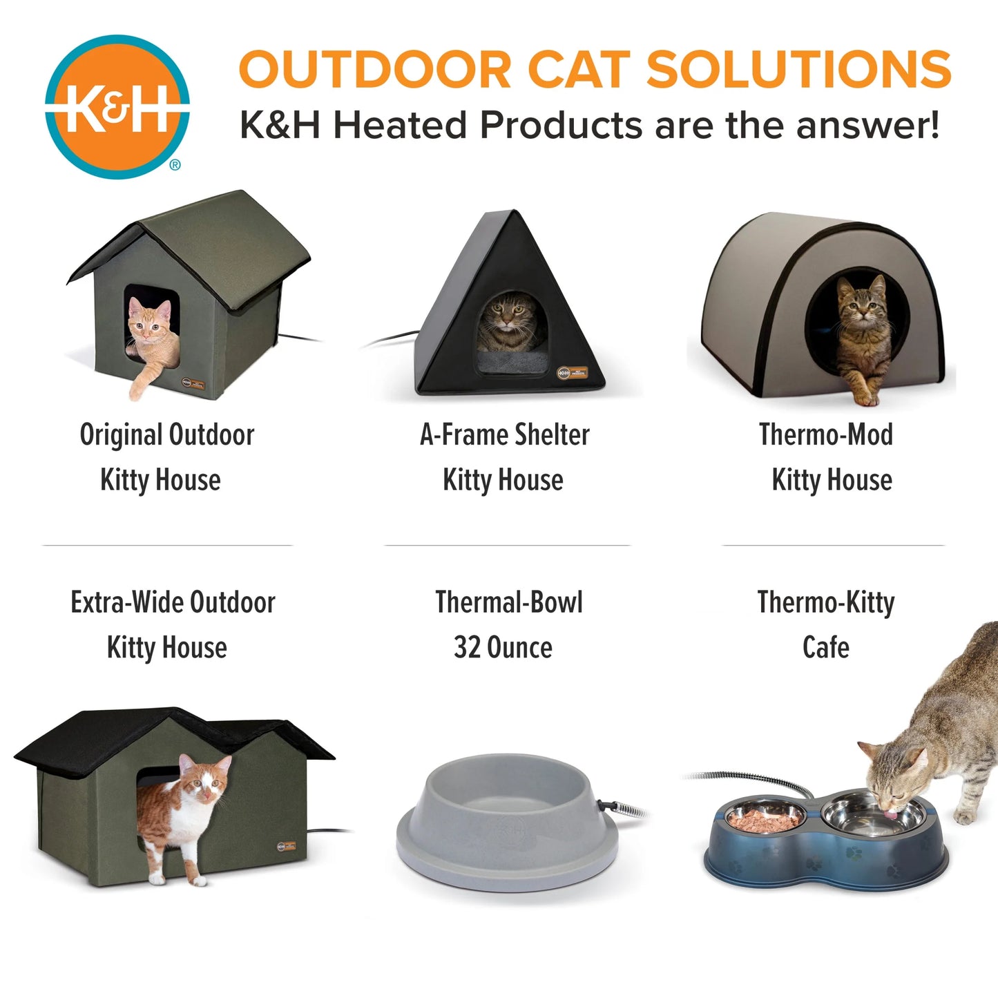 Heated Cat House for Outdoors Extra Wide Red/Black 26.5 X 21.5 X 15.5 Inches
