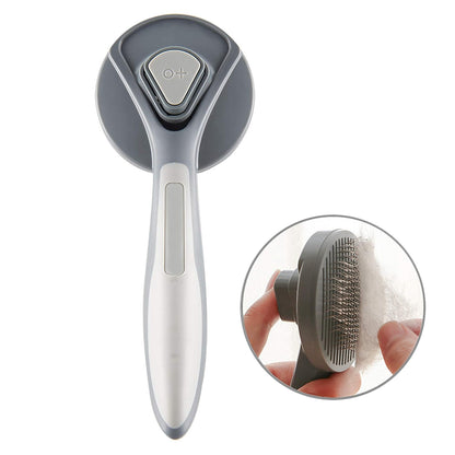 Self Cleaning Slicker Brushes for Dogs Cats Pet Grooming Brush Tool Gently Removes Loose Undercoat-Dog & Cat Will Love with This Grooming Brush (Grey)