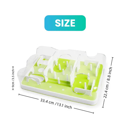 Cat Puzzle Feeder Toy, Cat Slow Puzzle Feeding Toy for Kitty IQ Training & Mental Stimulation, Kitty Enrichment Toys for Indoor Cats, Puzzle