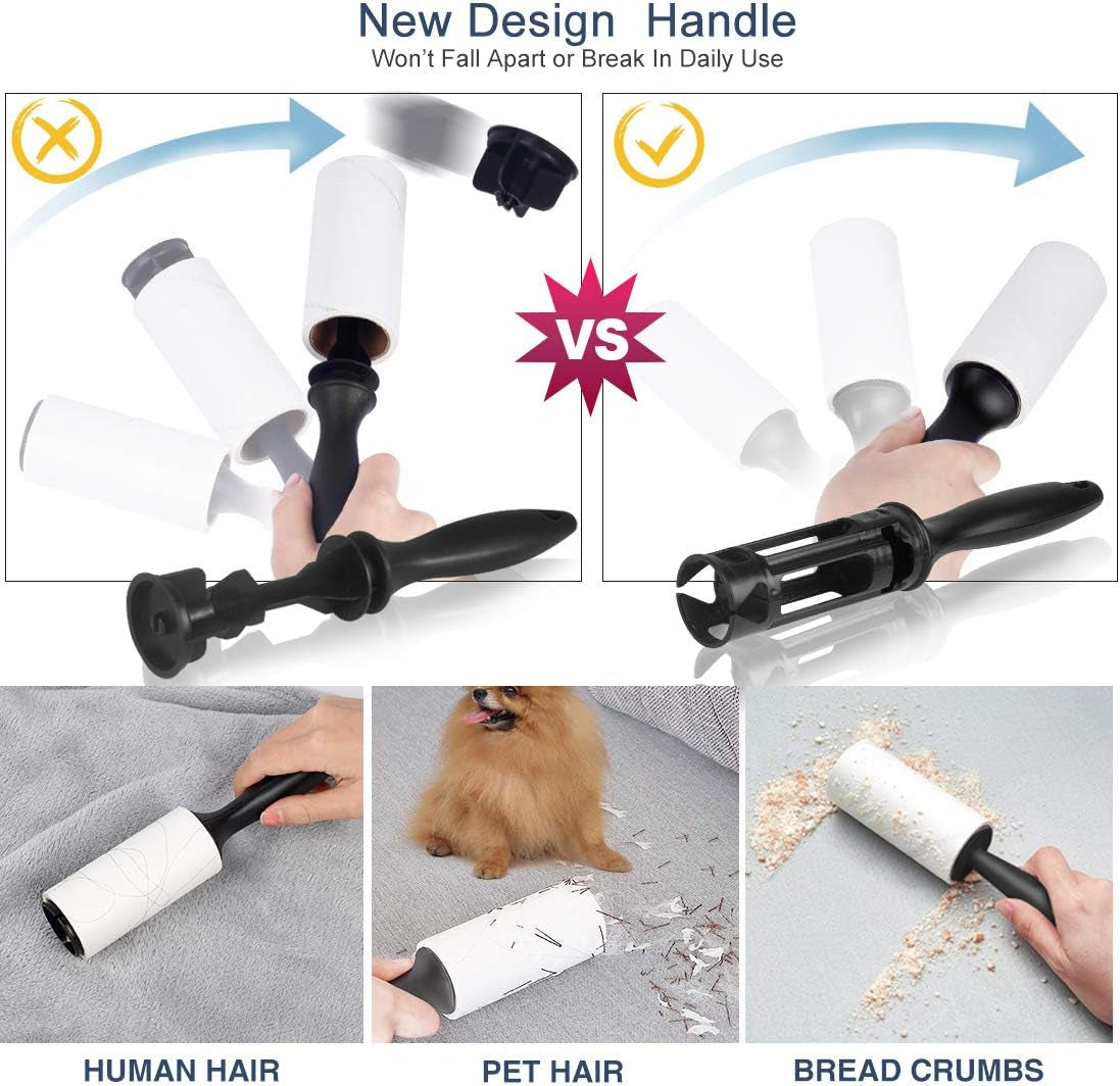 Lint Rollers for Pet Hair, Lint Remover Clothes Roller Extra Sticky Upgrade Portable Pet Roller Refill for Dog Cat Hair on Clothes, Pants,Car Seats,Carpet,Leather Chair