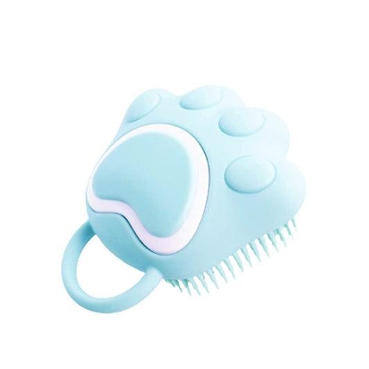 Cat Brush & Small Dog Brush for Shedding Short or Long Hair，Dog Combs for Grooming， Soft Silicone Pet Shampoo Brushes for Washing ，Cat Comb，Massaging Bathing Supplies for Puppy (Blue)