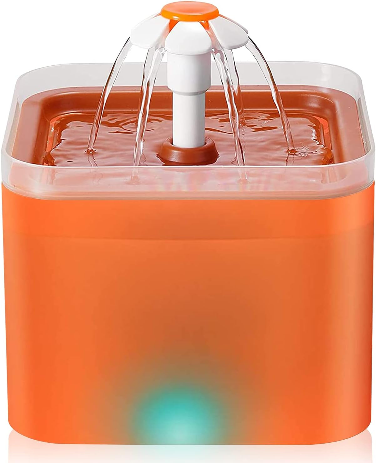 Automatic Cat Water Fountain with LED Light 67Oz/2.4L Quiet Flowing Pet Fountain for Cats Small Dogs Other Pets Hygienic Water Dispenser for Pets